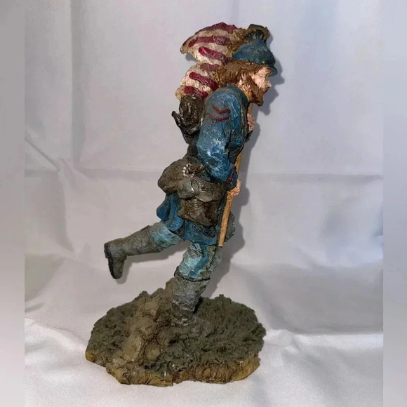 RARE American Civil War American With Flag Large Resin Figurine 12” by PPL 1995 - Picture 2 of 7